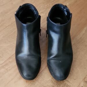 Black With Silver Buckles Leather Chelsea Boots